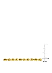 Rope Chain Bracelet in 10K Yellow Gold