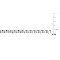 1/2 CT TW Diamond Tennis Necklace in Sterling Silver