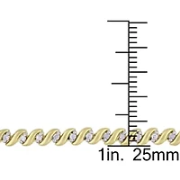 3-Piece Set 3/4 CT TW Diamond Bolo Bracelets in 3-Tone Sterling Silver
