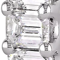 3.75 ct. t.w. Emerald Diamond Eternity Ring in 18k White Gold