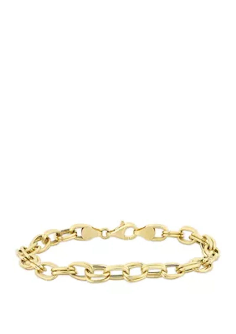 Oval Link Bracelet in 14K Yellow Gold
