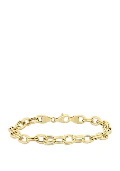 Oval Link Bracelet in 14K Yellow Gold