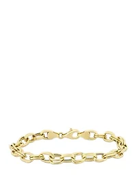 Oval Link Bracelet in 14K Yellow Gold