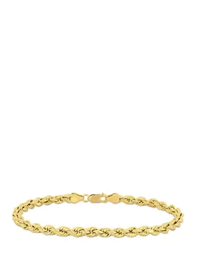 Rope Chain Bracelet in 14K Yellow Gold