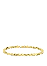 Rope Chain Bracelet in 14K Yellow Gold