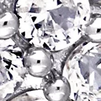 Lab Created 1.09 ct. t.g.w. Created Pink and White and Blue Sapphire Bunny Necklace in Sterling Silver