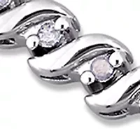 1/4 ct. t.w. Diamond Bolo Bracelet In Sterling Silver