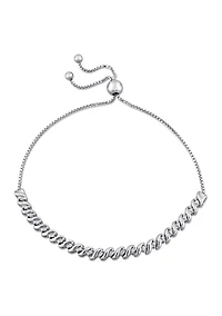 1/4 ct. t.w. Diamond Bolo Bracelet In Sterling Silver