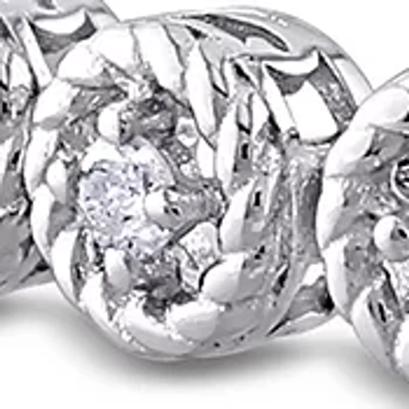 1 ct. t.w. Diamond Tennis Link Bracelet In Sterling Silver