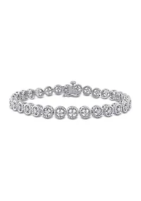1 ct. t.w. Diamond Tennis Link Bracelet In Sterling Silver