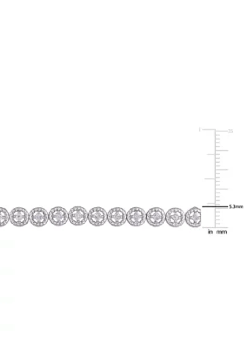 1 ct. t.w. Diamond Tennis Link Bracelet In Sterling Silver