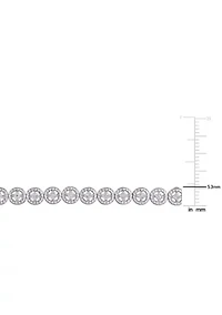 1 ct. t.w. Diamond Tennis Link Bracelet In Sterling Silver