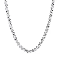 1 ct. t.w. Diamond Tennis Necklace in Sterling Silver