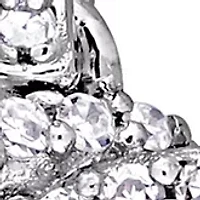 1/2 ct. t.w. Diamond Twist Circle Pendant with Chain in 14k White Gold