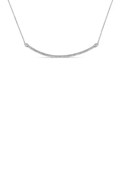 1/4 ct. t.w. Diamond Bar Necklace in 14k White Gold