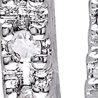 1/4 ct. t.w. Diamond Inside Outside Hoop Earrings in 10k White Gold