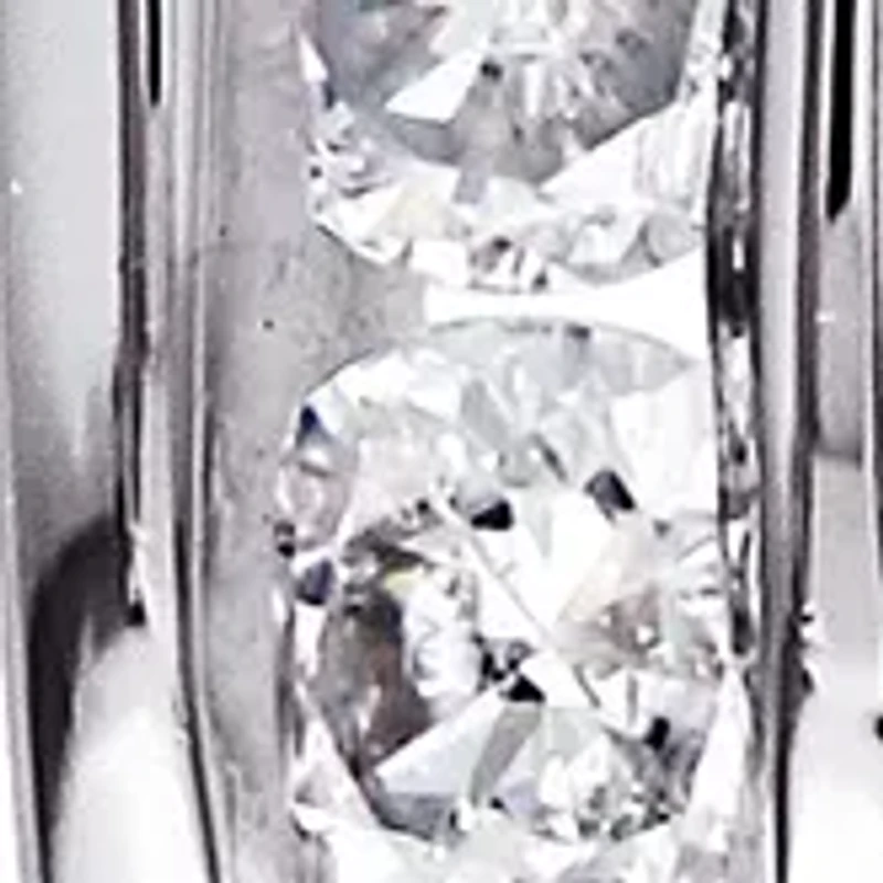 1/4 ct. t.w. Diamond Hoop Earrings in 10k White Gold