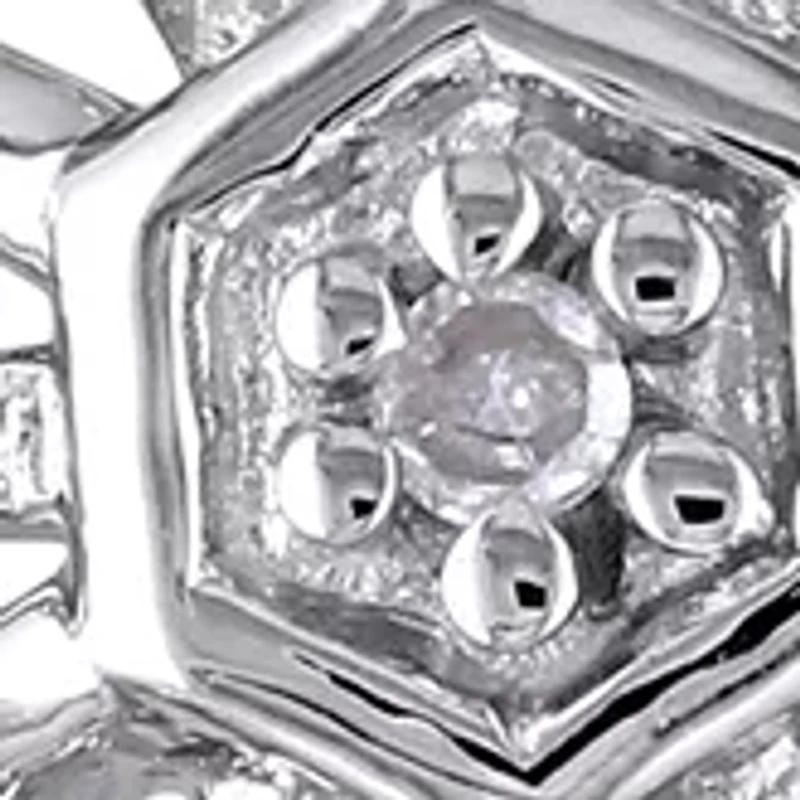 1/10 ct. t.w. Diamond Accent Snowflake Stud Earrings in Sterling Silver