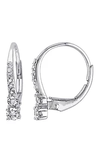  1/3 ct. t.w. Diamond Drop Earrings in 10k White Gold