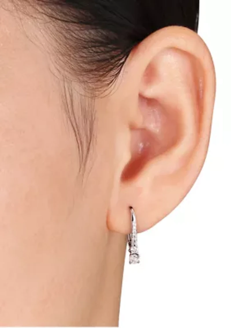  1/3 ct. t.w. Diamond Drop Earrings in 10k White Gold