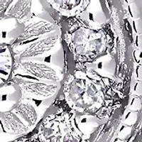 1/4 ct. t.w. Diamond Halo Drop Earrings in Sterling Silver