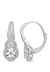 1/4 ct. t.w. Diamond Twist Drop Earrings in Sterling Silver 