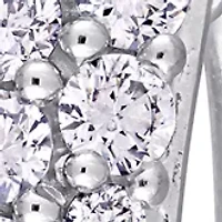 1 ct. t.w. Diamond Cluster Hoop Earrings in 14K White Gold