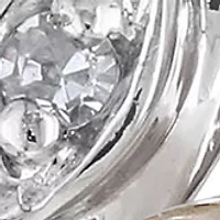 Pearl and 1/10 ct. t.w. Diamond Accent Pendant with Chain in 10K White Gold