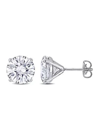 Lab Created 5 ct. t.w. Moissanite Solitaire Stud Earrings in 14k White Gold