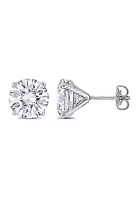 Lab Created 5 ct. t.w. Moissanite Solitaire Stud Earrings in 14k White Gold