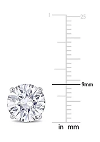 Lab Created 5 ct. t.w. Moissanite Solitaire Stud Earrings in 14k White Gold
