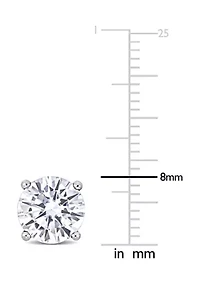 4 ct. t.w. Created Moissanite Solitaire Stud Earrings in 14k White Gold