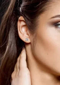 4 ct. t.w. Created Moissanite Solitaire Stud Earrings in 14k White Gold