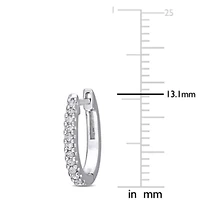Diamond Cuff Earrings in 10k White Gold