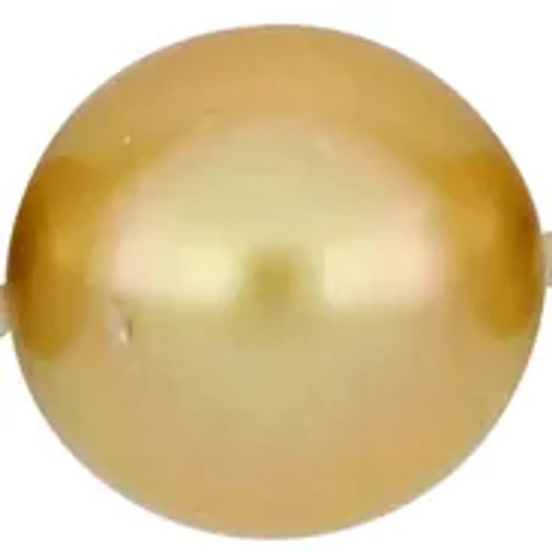 10-12.5 Millimeter Cultured South Sea Pearl Necklace with 14K Yellow Gold