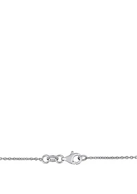 1/6 ct. t.w. Diamond Cluster Medallion Necklace in 18K White Gold