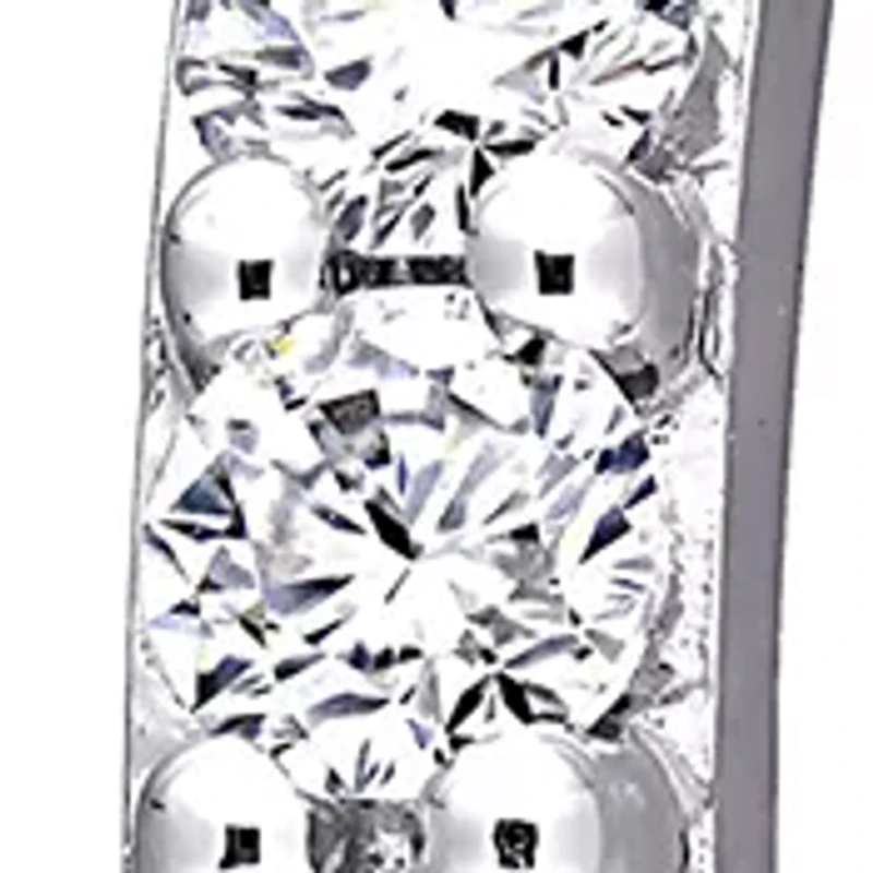 2.37 ct. t.w. Lab Created Moissanite Hoop Earrings in 10K White Gold