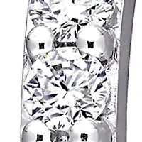 2.37 ct. t.w. Lab Created Moissanite Hoop Earrings in 10K White Gold
