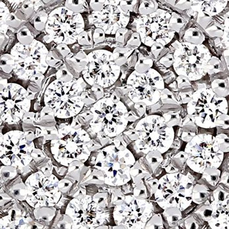 1/3 ct. t.w. Diamond Circular Cluster Stud Earrings in 14K White Gold