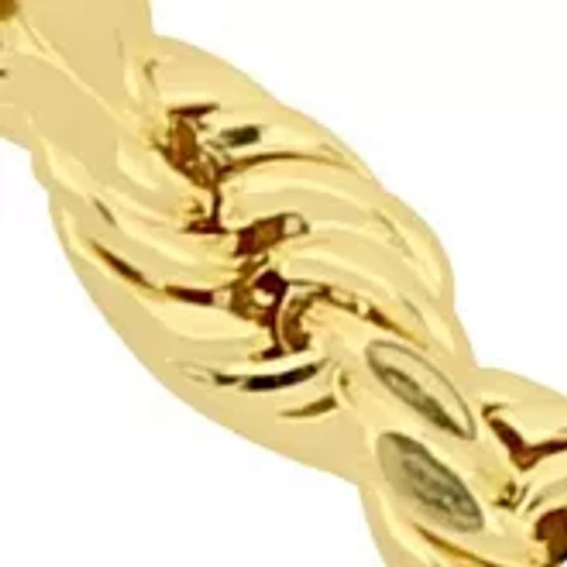 3 MM Rope Chain Necklace in 10K Yellow Gold, 20"