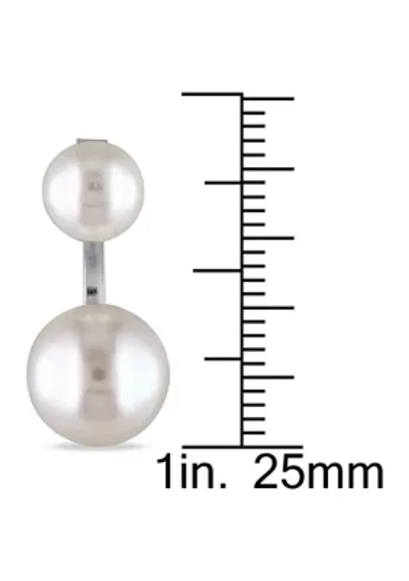 Cultured Freshwater Pearl Earrings with Jackets in Sterling Silver