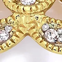 10.5-11 Millimeter Cultured Freshwater Pearl and 1/10 ct. t.w. Diamond Filigree Drop Earrings in 14k Yellow Gold