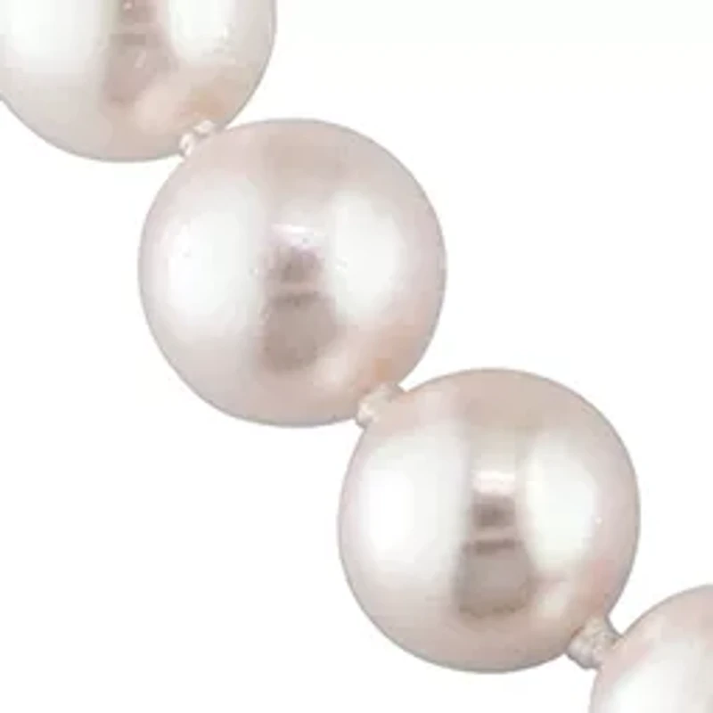 7-7.5 Millimeter Cultured Freshwater Pearl Necklace with 14k Yellow Gold Fisheye Clasp