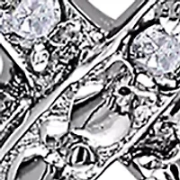 Diamond Accent Infinity Heart Pendant With Chain In Sterling Silver
