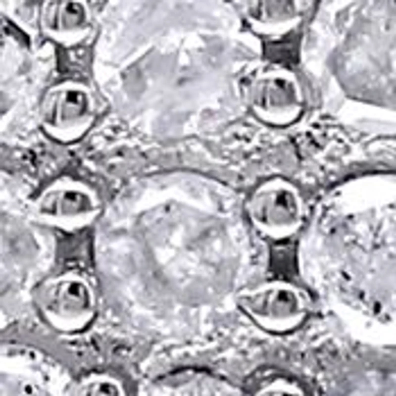 1/2 ct. t.w. Diamond Clustered Halo Pendant With Chain In Sterling Silver