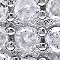 1/2 ct. t.w. Diamond Clustered Halo Pendant With Chain In Sterling Silver