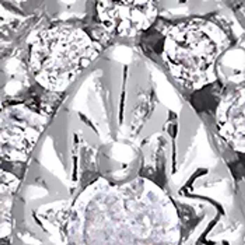 1/4 ct. t.w. Diamond Teardrop Halo Earrings in Sterling Silver