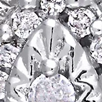 1/4 ct. t.w. Diamond Teardrop Halo Earrings in Sterling Silver