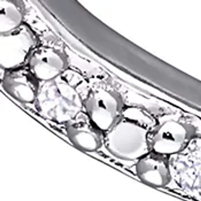 1/10 ct. t.w. Diamond Tilted Heart Pendant with Chain in Sterling Silver