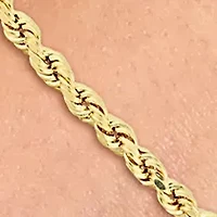 Men's Rope Chain Bracelet in 10k Yellow Gold (5 mm/9 in)